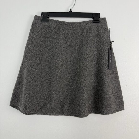NWT Tahari Wool Skirt Women’s M Gray Capsule Career Minimalist Academia‎ Twee - Picture 1 of 8
